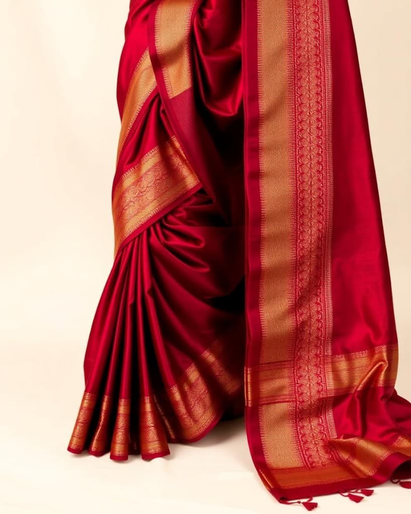 Varanasi Crimson Zari Kanchipattu