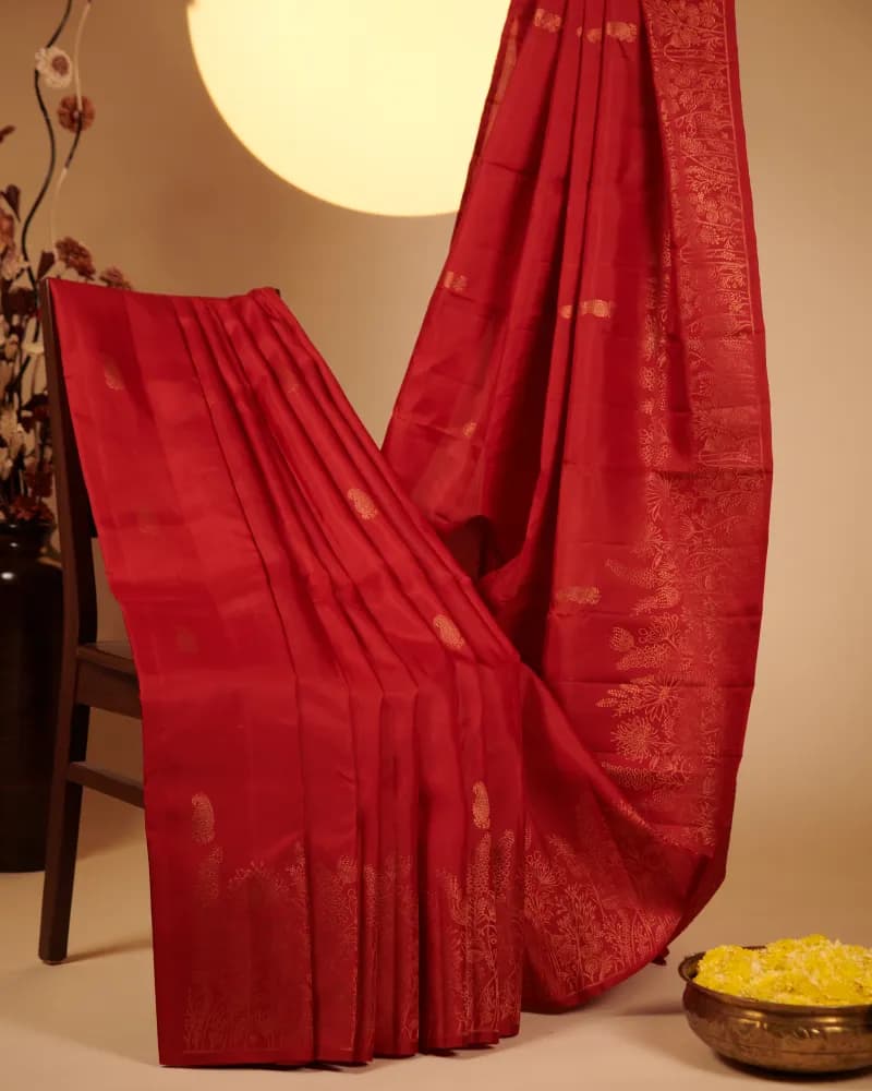 Royal Magenta Heavy Zari Bridal Kanchipattu
