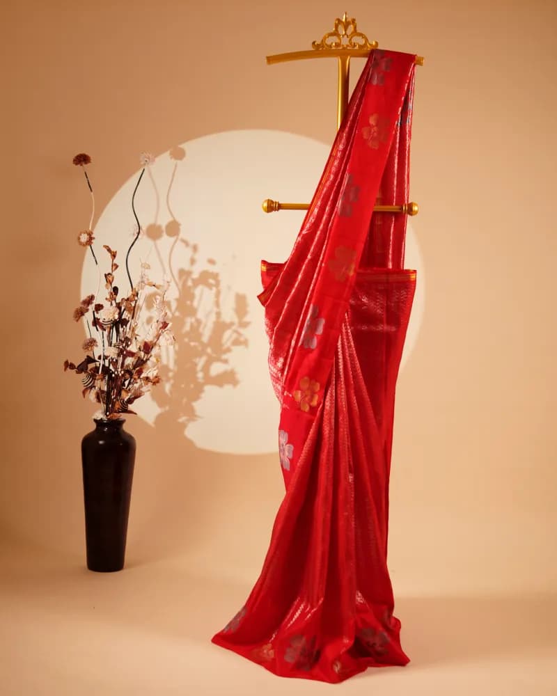 Kumbha Border Gadwal Cotton-Silk