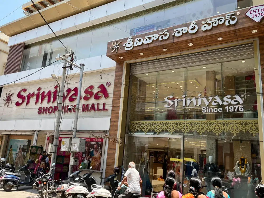 Srinivasa heritage showroom with curated sarees